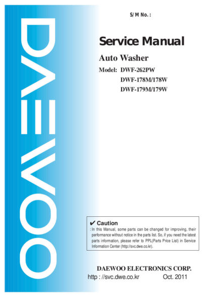 Daewoo Washing Machine Service Manual 74
