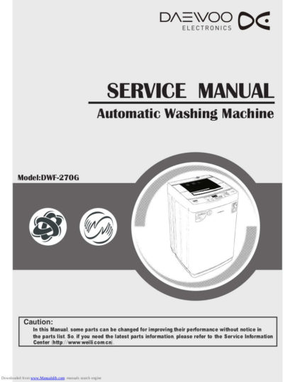 Daewoo Washing Machine Service Manual 75