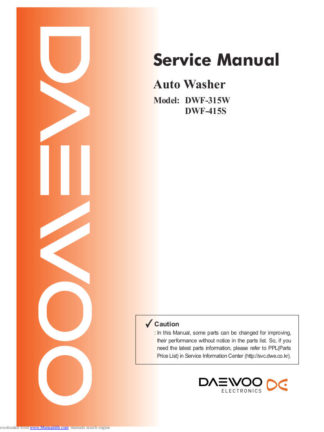 Daewoo Washing Machine Service Manual 76