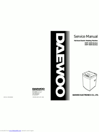 Daewoo Washing Machine Service Manual 77