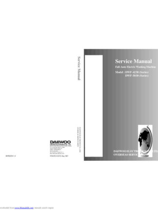 Daewoo Washing Machine Service Manual 78