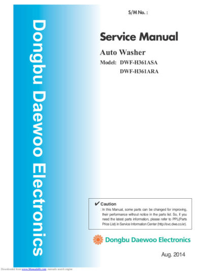 Daewoo Washing Machine Service Manual 84