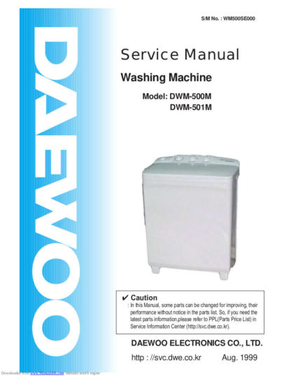 Daewoo Washing Machine Service Manual 85