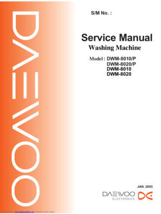Daewoo Washing Machine Service Manual 89
