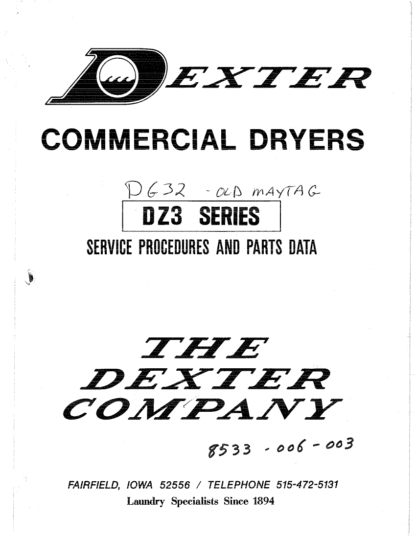 Dexter Dryer Service Manual 01