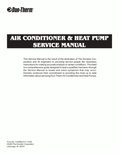 Duo Therm AC and Heat Pump Service Manual 1