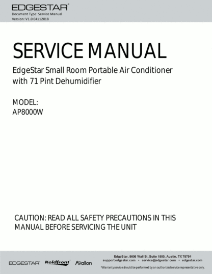 EdgeStar Air Conditioner Service Manual 06