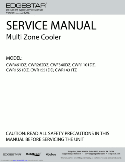 EdgeStar Refrigerator Service Manual 02