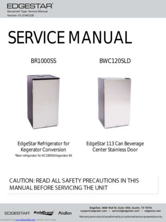 EdgeStar Refrigerator Service Manual 05