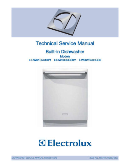 Electrolux Dishwasher Service Manual 02