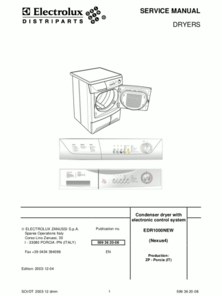Electrolux Dryer Service Manual 02