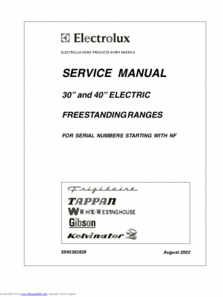 Electrolux Food Warmer Service Manual 25