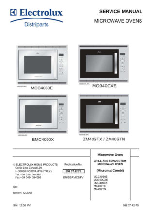Electrolux Microwave Oven Service Manual 22