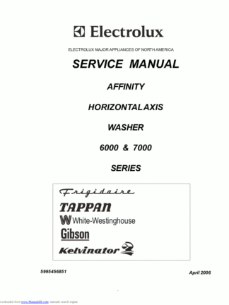 Electrolux Washer Service Manual 16