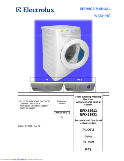 Electrolux Washer Service Manual 22