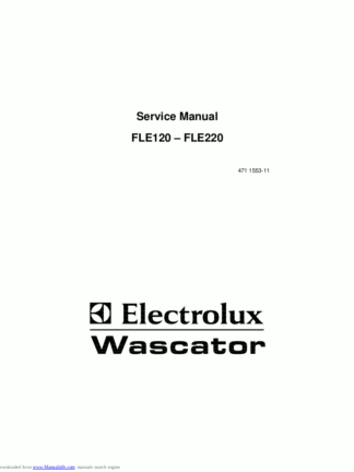 Electrolux Washer Service Manual 23