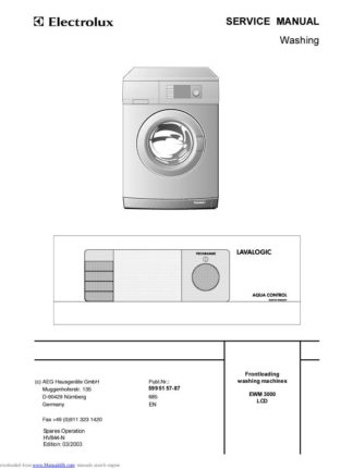 Electrolux Washer Service Manual 27