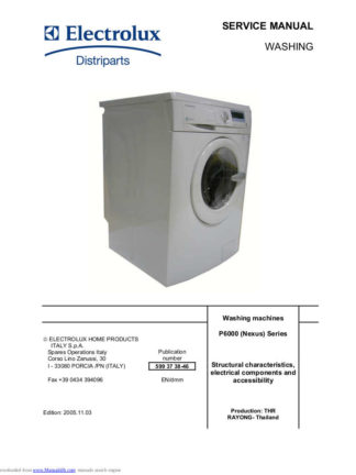Electrolux Washer Service Manual 29