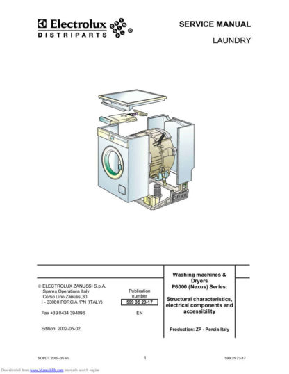Electrolux Washer Service Manual 30