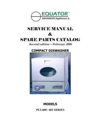 Equator Dishwasher Service Manual 01