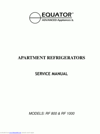 Equator Refrigerator Service Manual 03