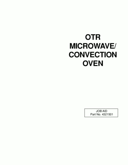 Estate Microwave Oven Service Manual 01