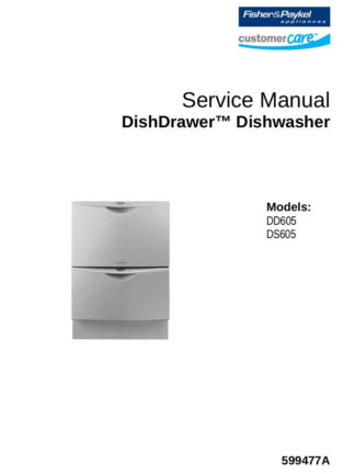 Fisher & Paykel Dishwasher Service Manual 01