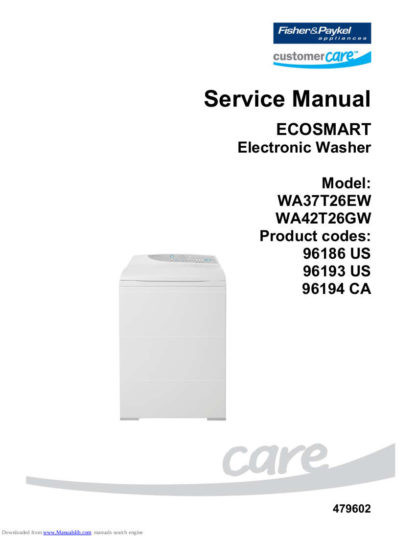 Fisher & Paykel Washer Service Manual 21