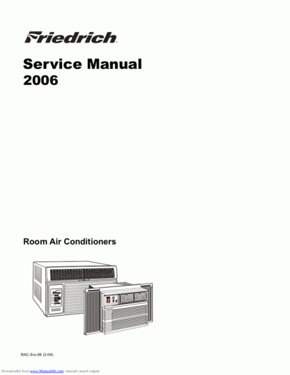 Friedrich Air Conditioner Service Manual 88