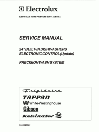 Frigidaire Dishwasher Service Manual 07