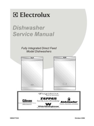 Frigidaire Dishwasher Service Manual 01