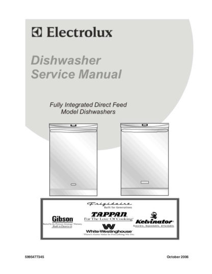 Frigidaire Dishwasher Service Manual 01