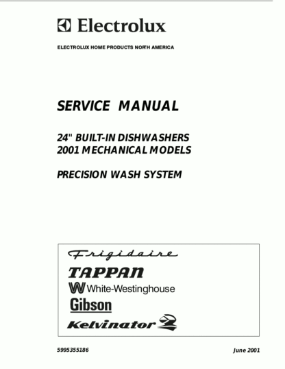 Frigidaire Dishwasher Service Manual 02