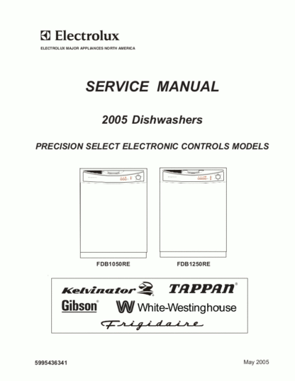 Frigidaire Dishwasher Service Manual 03