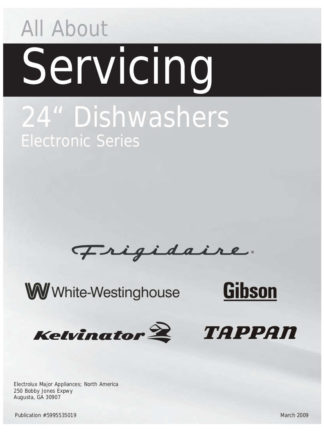 Frigidaire Dishwasher Service Manual 08
