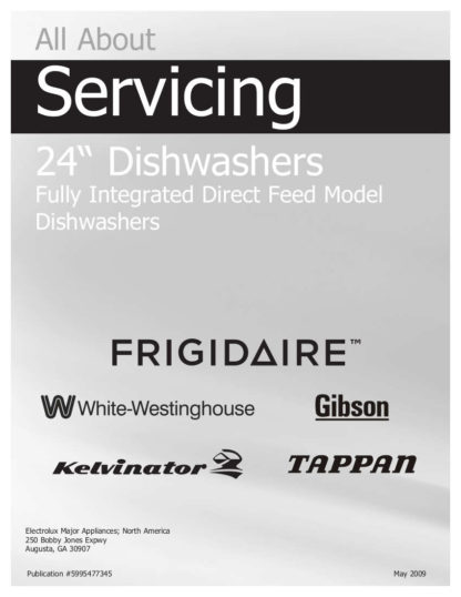 Frigidaire Dishwasher Service Manual 09