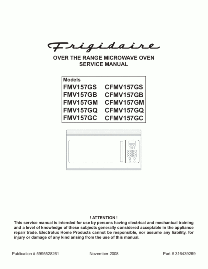 Frigidaire Micowave Oven Service Manual 07