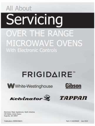 Frigidaire Micowave Oven Service Manual 13