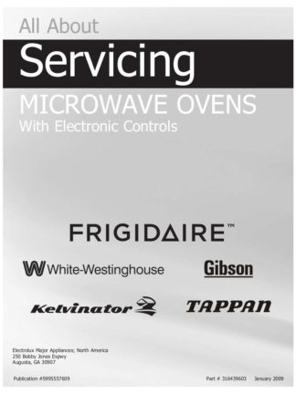 Frigidaire Micowave Oven Service Manual 16