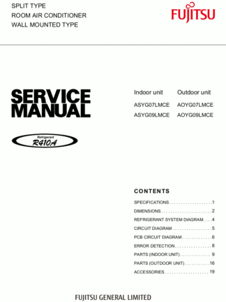 Fujitsu Air Conditioner Service Manual 163