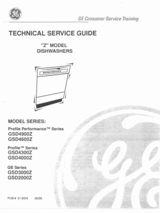 GE Dishwasher Service Manual 05