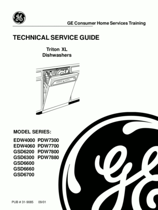 GE Dishwasher Service Manual 07