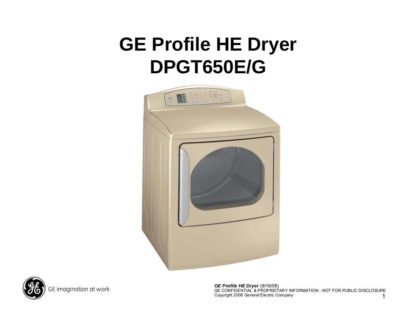 GE Dryer Service Manual 03