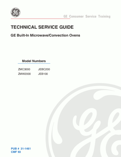 GE Microwave Oven Service Manual 03
