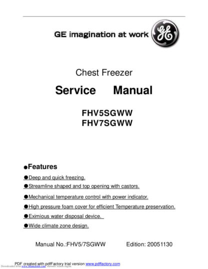 GE Refrigerator Service Manual 16