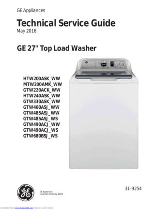 GE Washer Service Manual 18