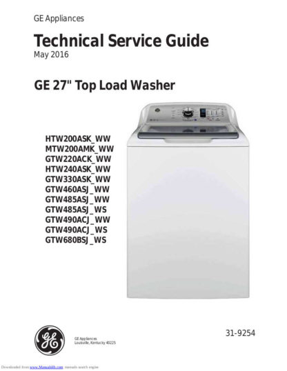 GE Washer Service Manual 18
