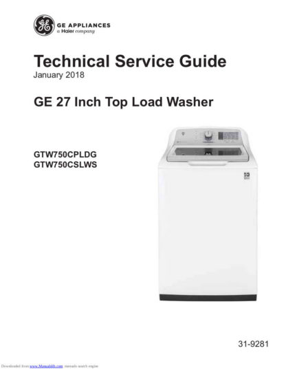 GE Washer Service Manual 21