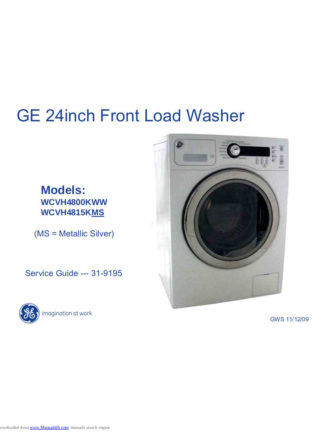GE Washer Service Manual 23