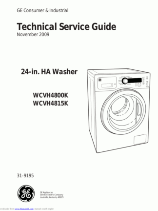 GE Washer Service Manual 24